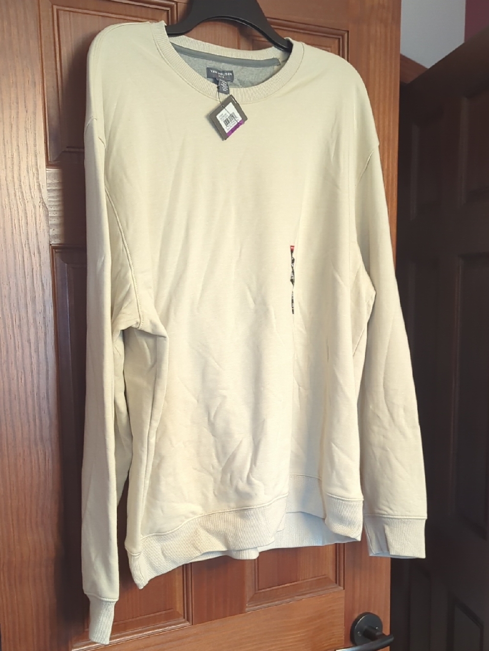 Van Heusen Cream Crewneck Sweatshirt